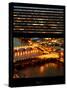 Window View of City of London at Night - River Thames - London - UK - England - United Kingdom-Philippe Hugonnard-Stretched Canvas