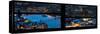 Window View of City of London at Night - River Thames - London - UK - England - United Kingdom-Philippe Hugonnard-Stretched Canvas