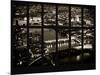 Window View of City of London at Night - River Thames - London - UK - England - United Kingdom-Philippe Hugonnard-Mounted Photographic Print