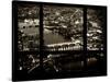 Window View of City of London at Night - River Thames - London - UK - England - United Kingdom-Philippe Hugonnard-Stretched Canvas