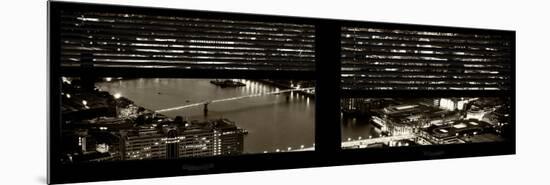 Window View of City of London at Night - River Thames - London - UK - England - United Kingdom-Philippe Hugonnard-Mounted Photographic Print