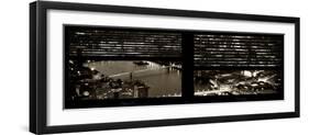 Window View of City of London at Night - River Thames - London - UK - England - United Kingdom-Philippe Hugonnard-Framed Photographic Print