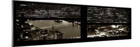 Window View of City of London at Night - River Thames - London - UK - England - United Kingdom-Philippe Hugonnard-Mounted Photographic Print