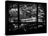 Window View of City of London at Night - River Thames - London - UK - England - United Kingdom-Philippe Hugonnard-Stretched Canvas