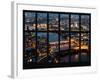 Window View of City of London at Night - River Thames - London - UK - England - United Kingdom-Philippe Hugonnard-Framed Photographic Print