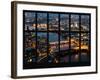 Window View of City of London at Night - River Thames - London - UK - England - United Kingdom-Philippe Hugonnard-Framed Photographic Print