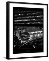 Window View of City of London at Night - River Thames - London - UK - England - United Kingdom-Philippe Hugonnard-Framed Photographic Print