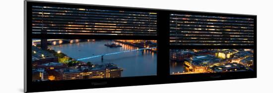 Window View of City of London at Night - River Thames - London - UK - England - United Kingdom-Philippe Hugonnard-Mounted Photographic Print