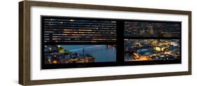 Window View of City of London at Night - River Thames - London - UK - England - United Kingdom-Philippe Hugonnard-Framed Photographic Print