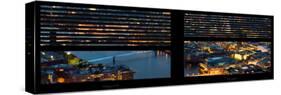 Window View of City of London at Night - River Thames - London - UK - England - United Kingdom-Philippe Hugonnard-Stretched Canvas