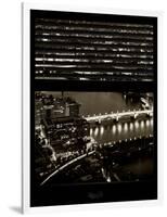 Window View of City of London at Night - River Thames - London - UK - England - United Kingdom-Philippe Hugonnard-Framed Photographic Print