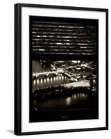 Window View of City of London at Night - River Thames - London - UK - England - United Kingdom-Philippe Hugonnard-Framed Photographic Print