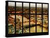 Window View of City of London at Nightfall - River Thames - London - UK - England-Philippe Hugonnard-Stretched Canvas