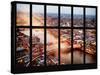 Window View of City of London at Nightfall - River Thames - London - UK - England-Philippe Hugonnard-Stretched Canvas