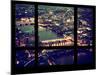 Window View of City of London at Pink-Night - River Thames - London - UK - England-Philippe Hugonnard-Mounted Photographic Print