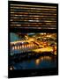 Window View of City of London at Pink-Night - River Thames - London - UK - England-Philippe Hugonnard-Mounted Photographic Print