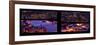 Window View of City of London at Pink-Night - River Thames - London - UK - England-Philippe Hugonnard-Framed Photographic Print