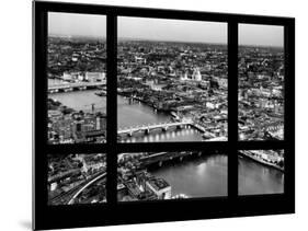 Window View of City of London with St. Paul's Cathedral at Nightfall - River Thames - London-Philippe Hugonnard-Mounted Photographic Print