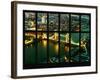 Window View of City of London with the Tower Bridge at Night - River Thames - London - England-Philippe Hugonnard-Framed Photographic Print