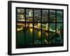 Window View of City of London with the Tower Bridge at Night - River Thames - London - England-Philippe Hugonnard-Framed Photographic Print