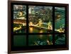 Window View of City of London with the Tower Bridge at Night - River Thames - London - England-Philippe Hugonnard-Framed Photographic Print