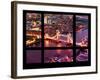 Window View of City of London with the Tower Bridge at Night - River Thames - London - England-Philippe Hugonnard-Framed Photographic Print