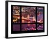 Window View of City of London with the Tower Bridge at Night - River Thames - London - England-Philippe Hugonnard-Framed Photographic Print