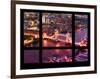 Window View of City of London with the Tower Bridge at Night - River Thames - London - England-Philippe Hugonnard-Framed Photographic Print