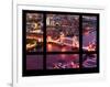 Window View of City of London with the Tower Bridge at Night - River Thames - London - England-Philippe Hugonnard-Framed Photographic Print