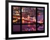 Window View of City of London with the Tower Bridge at Night - River Thames - London - England-Philippe Hugonnard-Framed Photographic Print