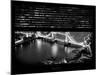 Window View of City of London with the Tower Bridge at Night - River Thames - London - England-Philippe Hugonnard-Mounted Photographic Print