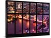 Window View of City of London with the Tower Bridge at Night - River Thames - London - England-Philippe Hugonnard-Stretched Canvas