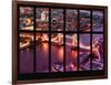 Window View of City of London with the Tower Bridge at Night - River Thames - London - England-Philippe Hugonnard-Framed Photographic Print