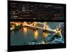 Window View of City of London with the Tower Bridge at Night - River Thames - London - England-Philippe Hugonnard-Mounted Photographic Print