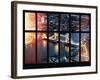 Window View of City of London with the Tower Bridge at Night - River Thames - London - England-Philippe Hugonnard-Framed Photographic Print