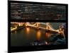 Window View of City of London with the Tower Bridge at Night - River Thames - London - England-Philippe Hugonnard-Mounted Photographic Print