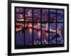 Window View of City of London with the Tower Bridge at Night - River Thames - London - England-Philippe Hugonnard-Framed Photographic Print