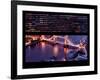 Window View of City of London with the Tower Bridge at Night - River Thames - London - England-Philippe Hugonnard-Framed Photographic Print