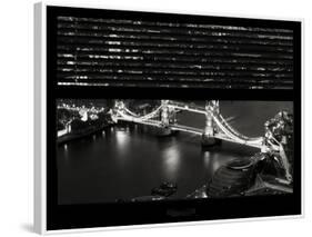 Window View of City of London with the Tower Bridge at Night - River Thames - London - England-Philippe Hugonnard-Framed Photographic Print