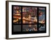 Window View of City of London with the Tower Bridge at Night - River Thames - London - England-Philippe Hugonnard-Framed Photographic Print