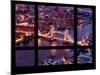 Window View of City of London with the Tower Bridge at Night - River Thames - London - England-Philippe Hugonnard-Mounted Photographic Print