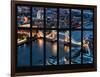 Window View of City of London with the Tower Bridge at Night - River Thames - London - England-Philippe Hugonnard-Framed Photographic Print