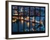 Window View of City of London with the Tower Bridge at Night - River Thames - London - England-Philippe Hugonnard-Framed Photographic Print