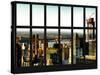 Window View of Manhattan - Upper West Side Manhattan and Hudson River at Sunset - New York City-Philippe Hugonnard-Stretched Canvas