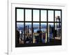 Window View of Manhattan - Upper West Side Manhattan and Hudson River - New York City-Philippe Hugonnard-Framed Photographic Print