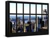 Window View of Manhattan - Upper West Side Manhattan and Hudson River - New York City-Philippe Hugonnard-Framed Stretched Canvas