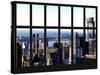 Window View of Manhattan - Upper West Side Manhattan and Hudson River - New York City-Philippe Hugonnard-Stretched Canvas