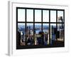 Window View of Manhattan - Upper West Side Manhattan and Hudson River - New York City-Philippe Hugonnard-Framed Photographic Print