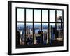 Window View of Manhattan - Upper West Side Manhattan and Hudson River - New York City-Philippe Hugonnard-Framed Photographic Print