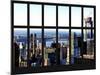 Window View of Manhattan - Upper West Side Manhattan and Hudson River - New York City-Philippe Hugonnard-Mounted Photographic Print